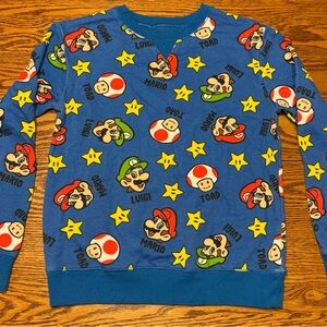 Jumping Beans Blue Super Mario Fleece Sweatshirt